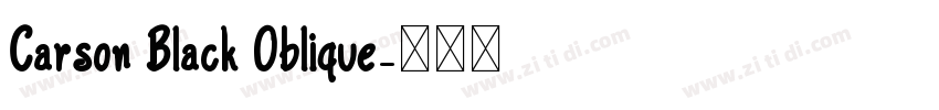 Carson Black Oblique字体转换